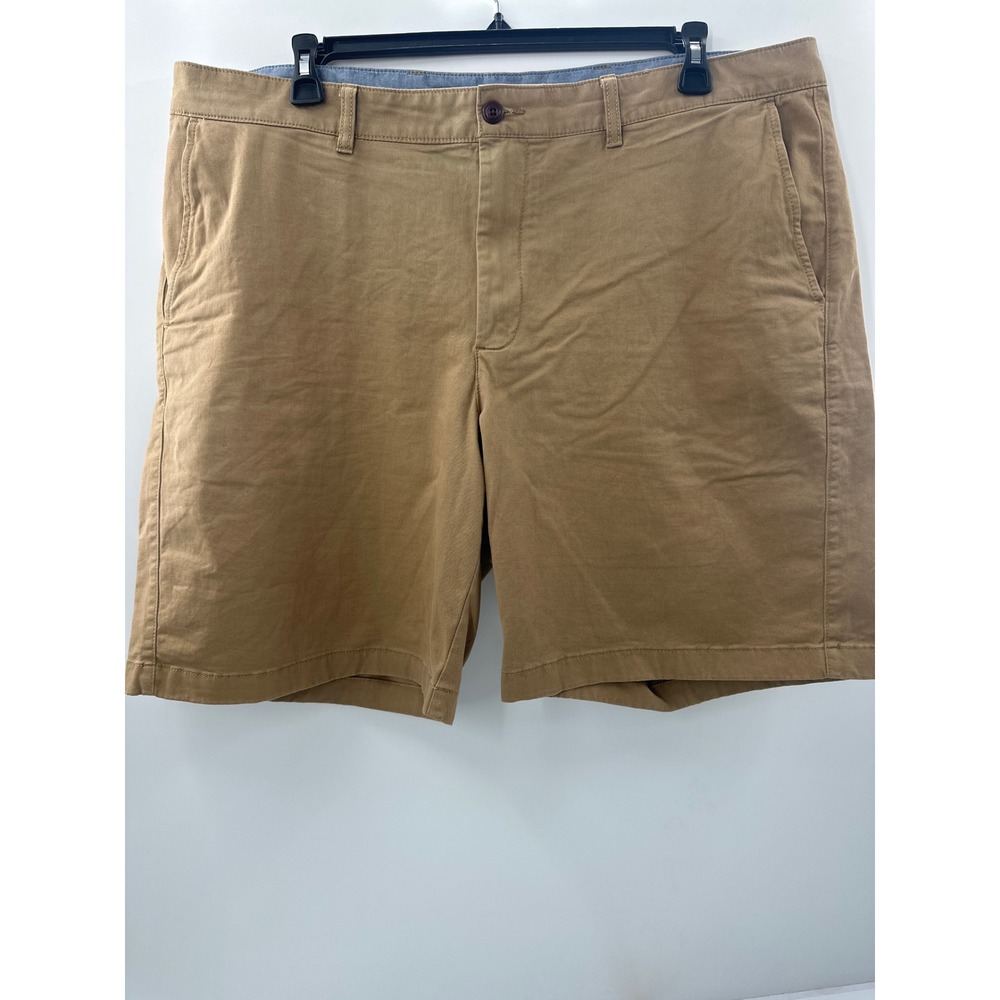 LL Bean Standard‎ Fit Chino Shorts Mens 42W Khaki Tan Cotton Stretch 503788